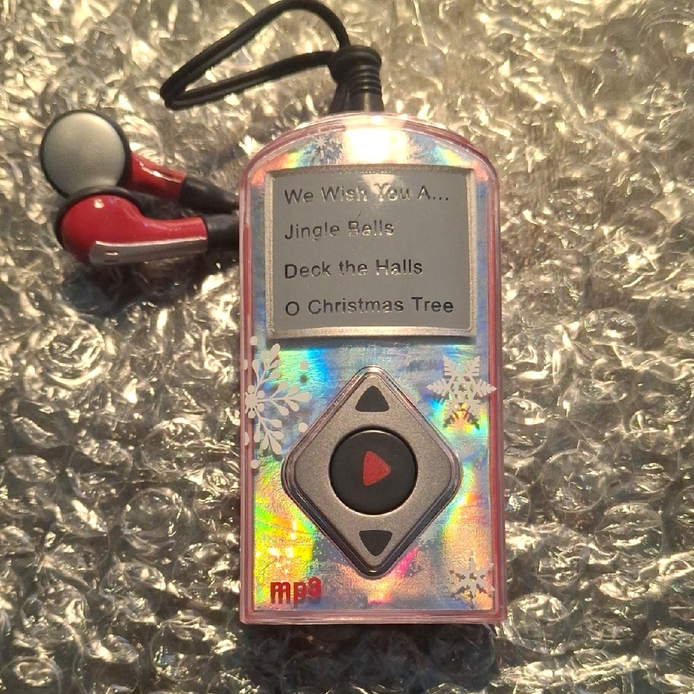 Hallmark Holographic MP3 Player with Red and Black Earbuds